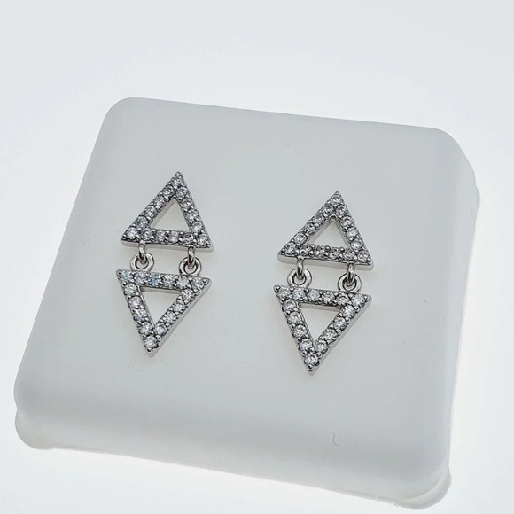 925 sterling silver luxury CZ earrings for women/girls, Best for RJUS2155 - Picture 5 of 11